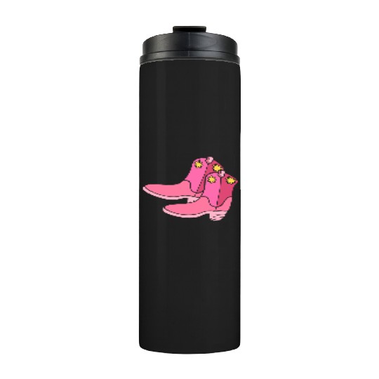 Pink Cowgirl Boots Cowgirl Thermal Tumblers