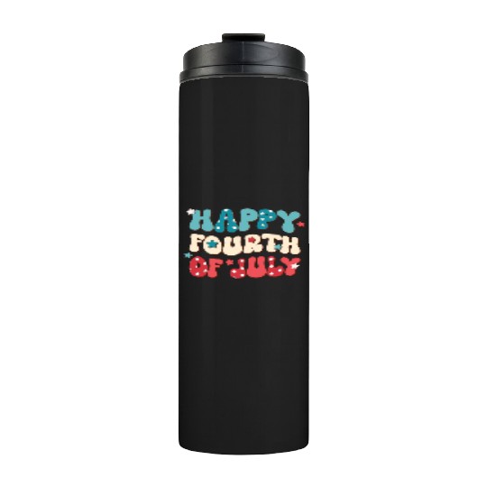 Happy Fourth Of July, Independence Day Thermal Tumblers