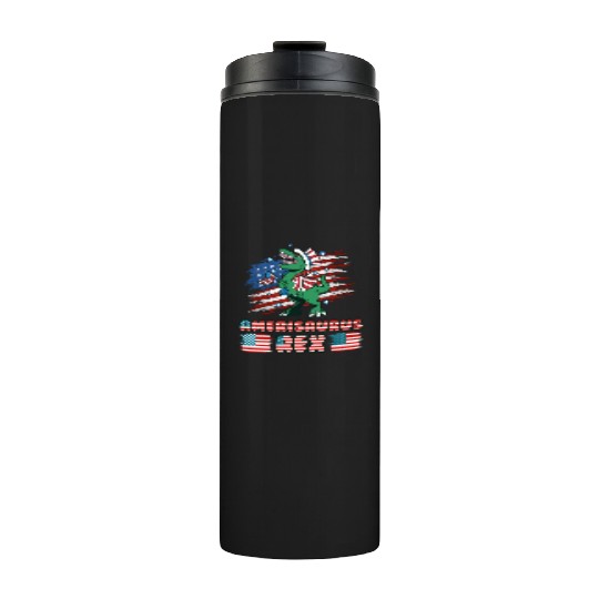Amerisaurus Rex USA Party Independence Day Thermal Tumblers
