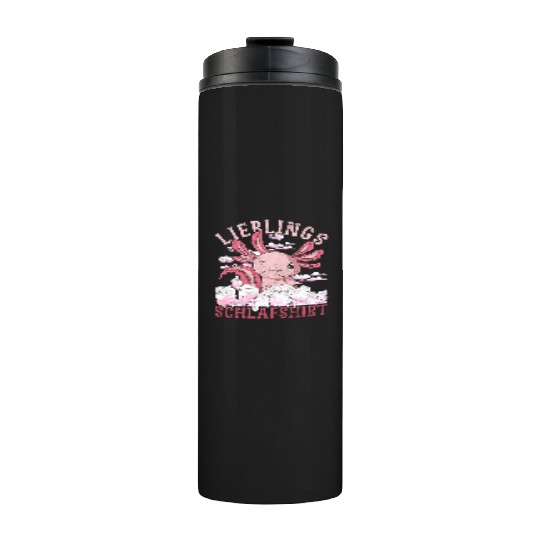 Night owl axolotl gift favorite sleep Thermal Tumblers