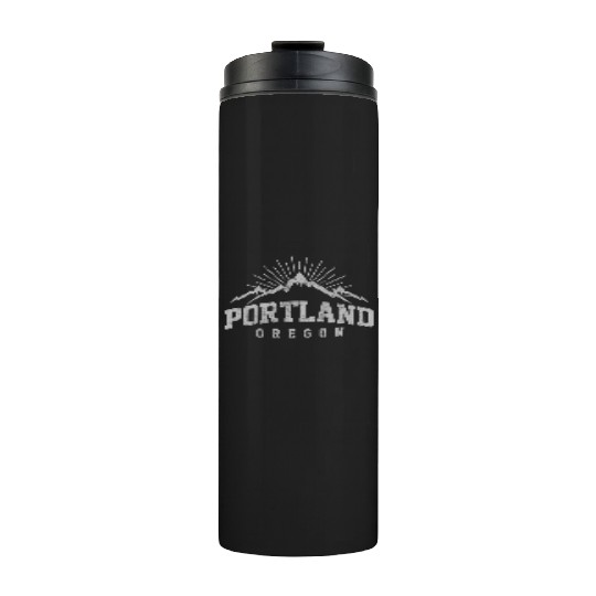 Portland Oregon Mountains Nature Outdoor Thermal Tumblers