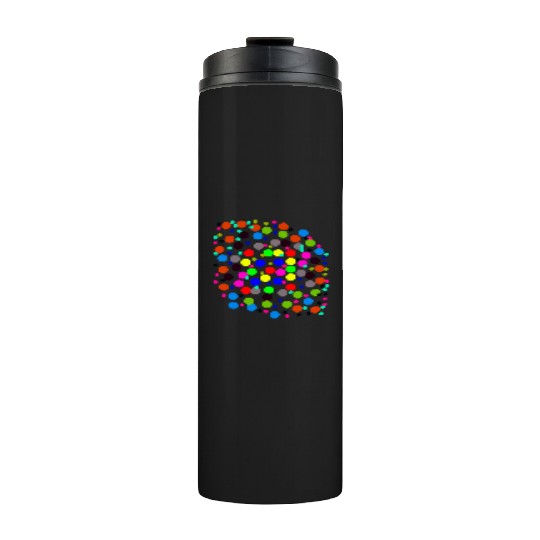 Multi-colored circle pattern Thermal Tumblers, Travel