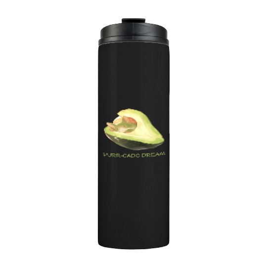 Purr-Cado Dream Funny Avocado Kawaii Cat Lover Thermal Tumblers
