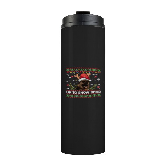 German Shepherd Dog Reindeer Ugly Thermal Tumblers
