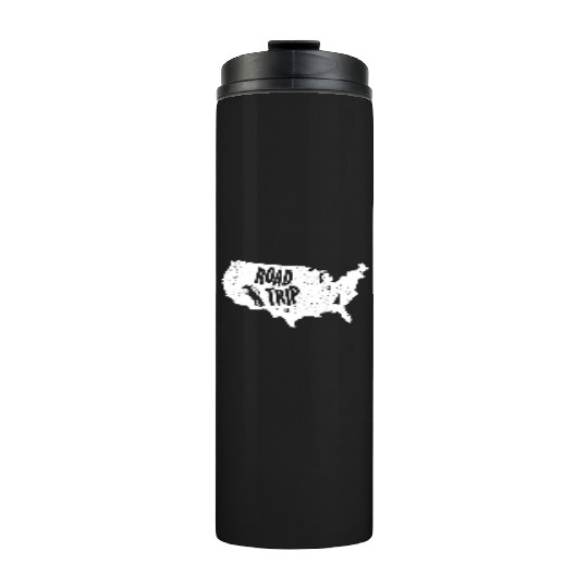 Road Trip US Map | Vacation Travel Thermal Tumblers