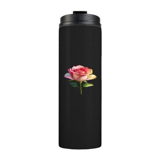 A vintage style of colorful fancy roses. Thermal Tumblers