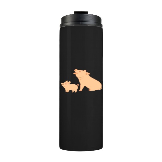 Mother pig with piglet Thermal Tumblers