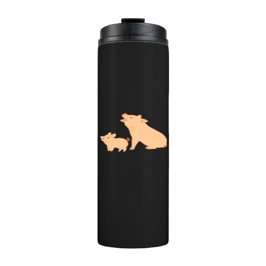 Mother pig with piglet Thermal Tumblers