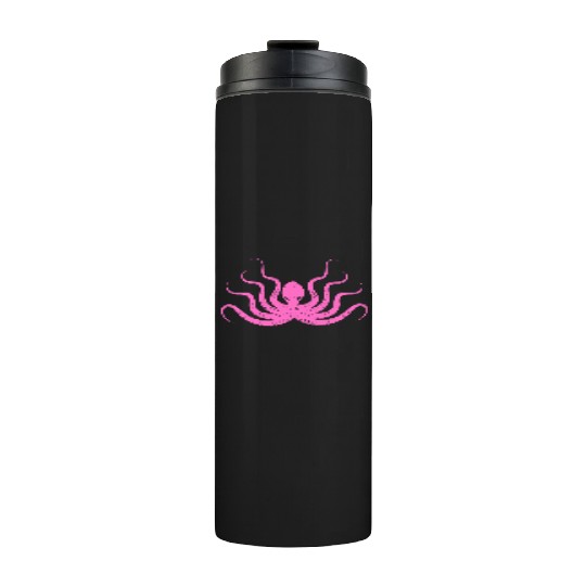 Menace Octopus Neon Pink Thermal Tumblers