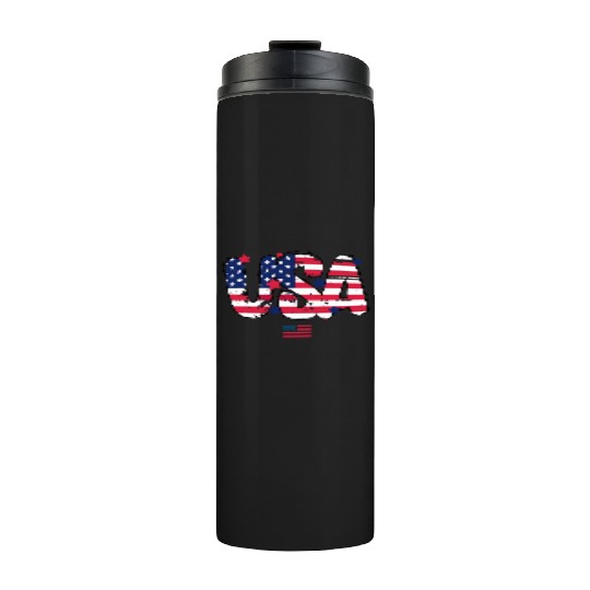 USA Flag Patriotic 4th of July America day of Thermal Tumblers