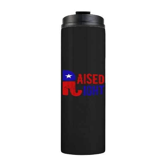 Raised Right Proud Republican Elephant Logo Usa Thermal Tumblers