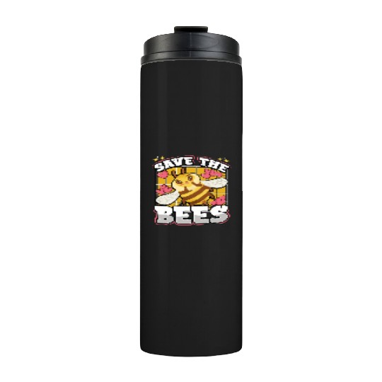 Save The Bees Cute Bumblebee Thermal Tumblers