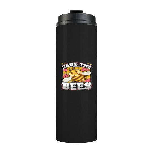Save The Bees Cute Bumblebee Thermal Tumblers