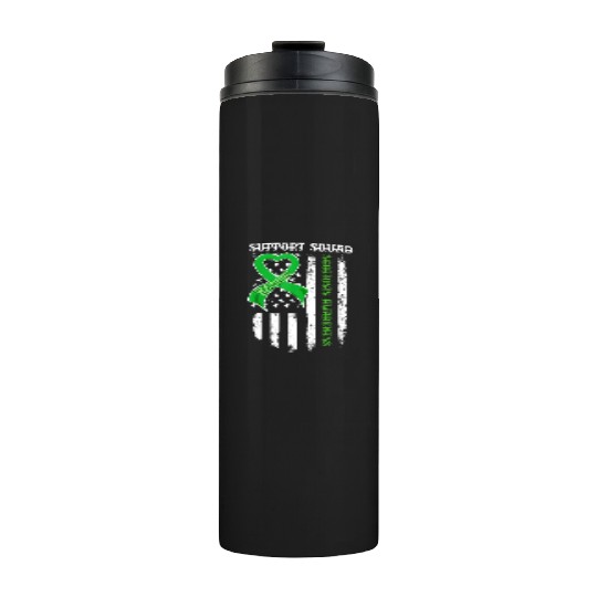 Usa Flag Support Squad Scoliosis Awareness Thermal Tumblers