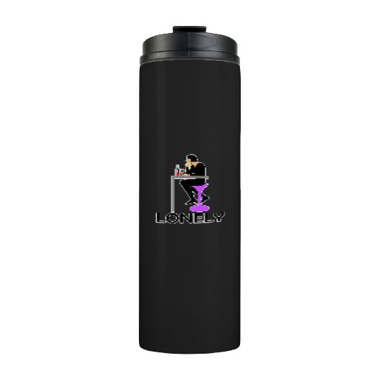 LONELY GIRL ALONE Thermal Tumblers