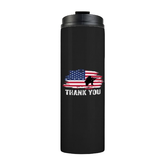 Thank You Us Flag Memorial Day Thermal Tumblers