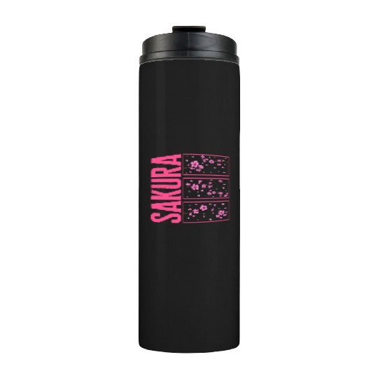 Cherry Blossom Thermal Tumblers, Sakura Kawaii Pop Culture