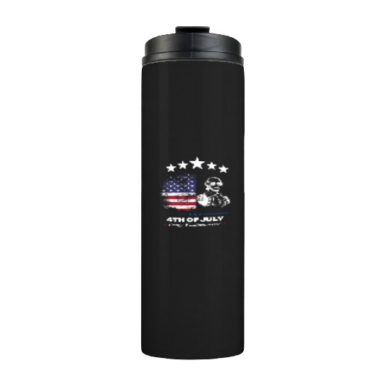 Happy 4th Of July Suck England George Washington Thermal Tumblers