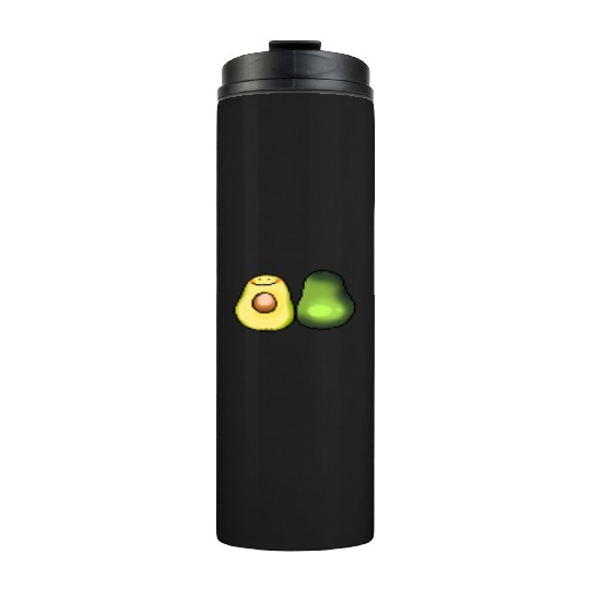 Cute Green Avocado Thermal Tumblers