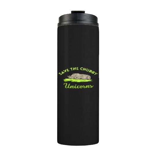 Save The Chubby Rhinos Save The Rhinos Sleeping Thermal Tumblers