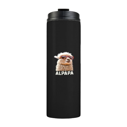 Alpaca Papa Alpapa Lama Dad Alpaca Fathers Day Thermal Tumblers