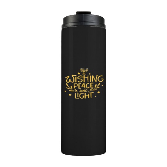 Wishing Peace And Light This Hanukkah Thermal Tumblers