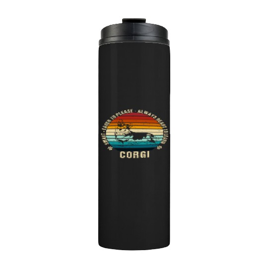 Cute Corgi Retro Vintage Funny Dog Lover Thermal Tumblers