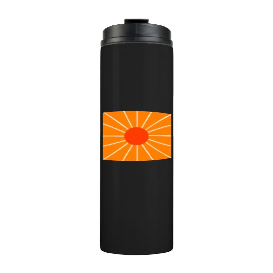Retro sunset orange and yellow Thermal Tumblers