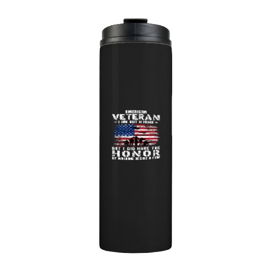 US Army Veteran American Veteran Flag Thermal Tumblers
