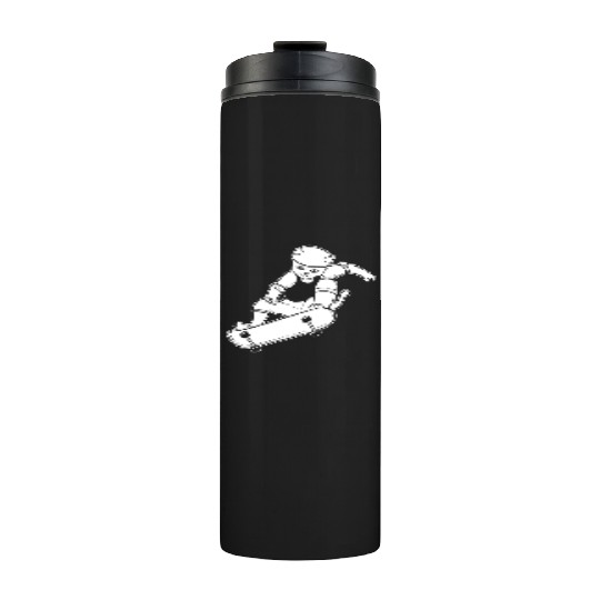 Skateboarding Cat Freestyle Skateboarder Gift Thermal Tumblers