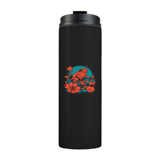 Goth Poison Frog Goblincore Fairycore Floral Frogs Thermal Tumblers