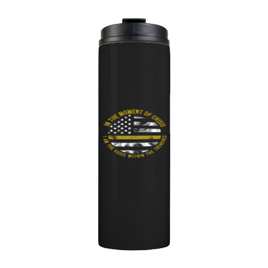 Police And Fire Dispatcher Thin Gold Line Thermal Tumblers