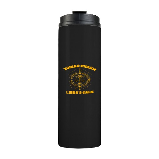 Libra Sign Design Thermal Tumblers