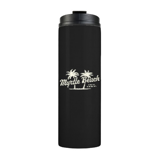 Myrtle Beach South Carolina 70S Palm Trees Thermal Tumblers