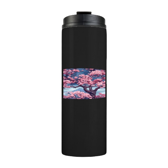 Anime Euphoria: Fantasy Cherry Blossom Dreamscape Thermal Tumblers
