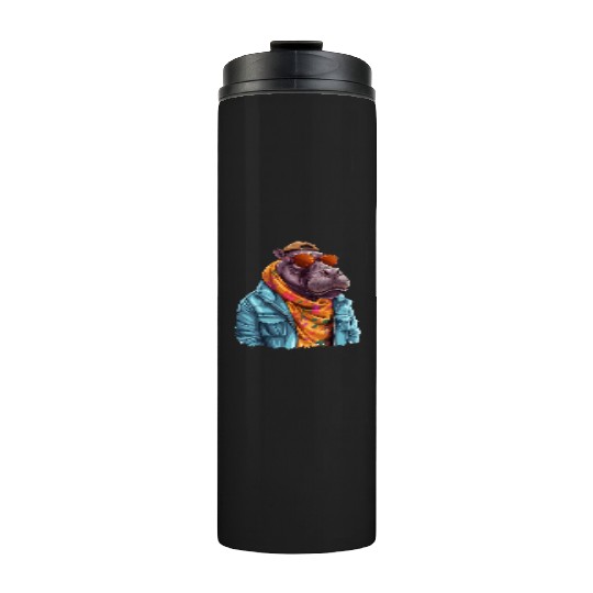 Graffiti Hippo. Heavyweight Strength. Thermal Tumblers