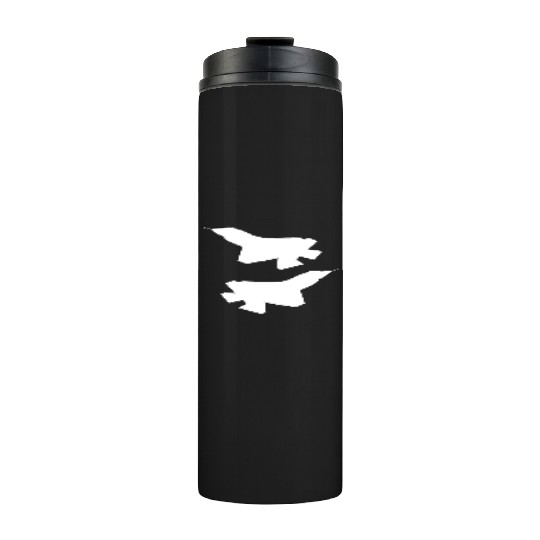 F35 silhouette Thermal Tumblers