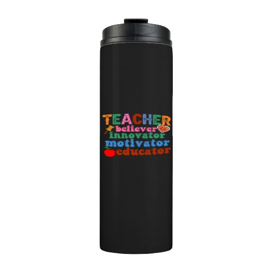 Retro teacher teacher quotes teacher gift Thermal Tumblers