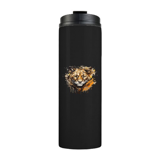 Graffiti Style Mountain Lion | Mountain Lion Lover Thermal Tumblers