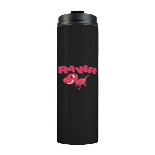 Rawr Cute Rex Dino Extinct Lover Tyrannosaurus Thermal Tumblers