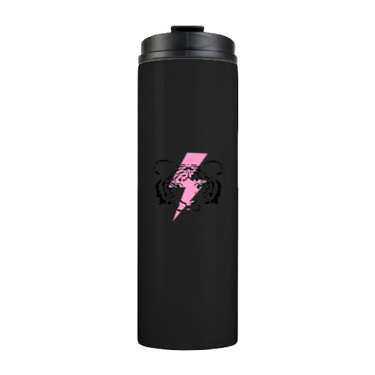 tiger and hot pink lightning bolt premium Thermal Tumblers