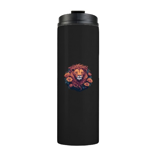 lion flowers Thermal Tumblers