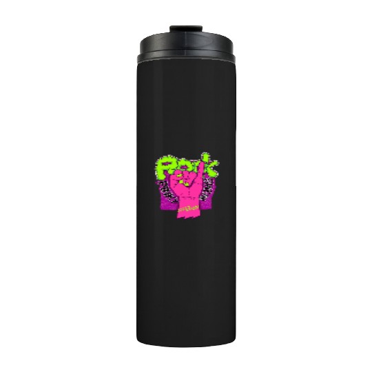 Rock hand pink Thermal Tumblers