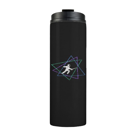 Geometric Fencing Duel Thermal Tumblers