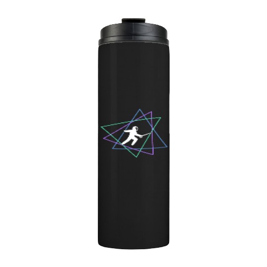 Geometric Fencing Duel Thermal Tumblers