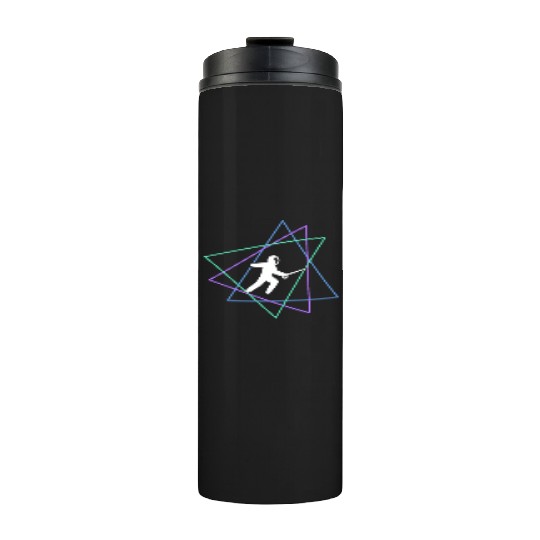 Geometric Fencing Duel Thermal Tumblers