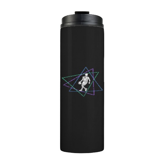 Geometric Basketball Dribble Thermal Tumblers