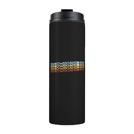 Retro Snowboarding Typography Thermal Tumblers