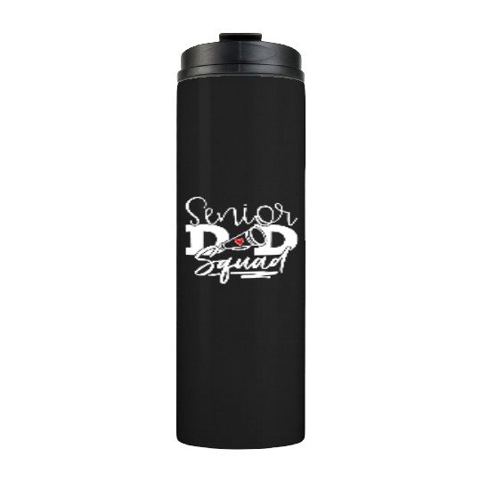 Senior Cheer Dad Squad American Football Thermal Tumblers