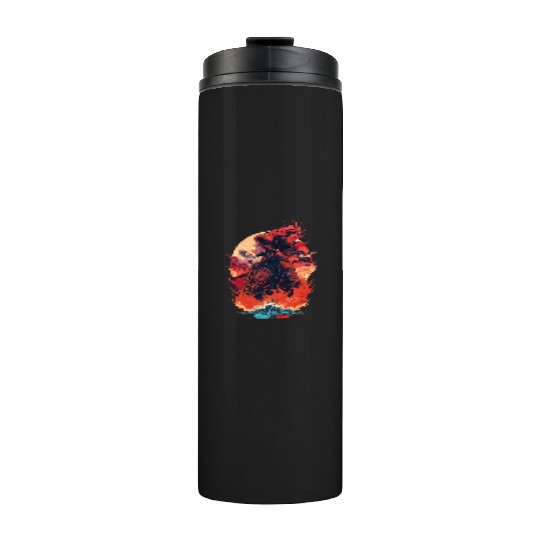 Samurai Boy in Flames Thermal Tumblers